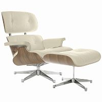 кресло eames style lounge chair & ottoman кремовое в Улан-Удэ