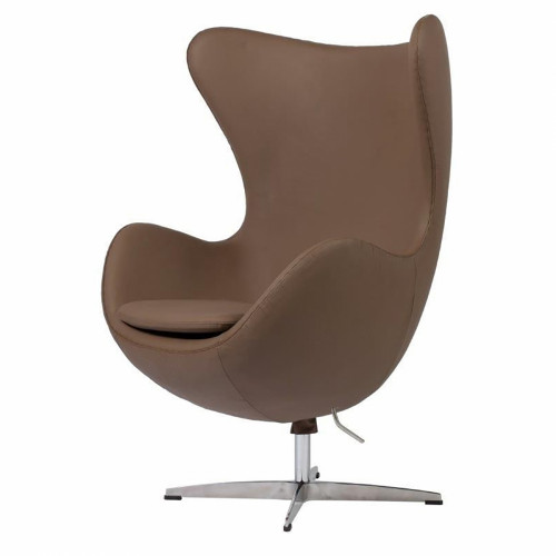 кресло egg chair кожа коричневое в Улан-Удэ