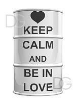 декоративная бочка keep calm and be in love m в Улан-Удэ