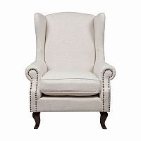 кресло мягкое с ушами белое collins wingback chair в Улан-Удэ