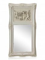 зеркало настенное прямоугольное в высокой белой раме францини distressed chalk white в Улан-Удэ