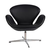 кресло arne jacobsen style swan chair черное в Улан-Удэ