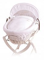 колыбель-переноска gift wicker moses basket белая, белое белье в Улан-Удэ