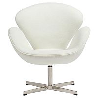 кресло swan chair кашемир белое в Улан-Удэ