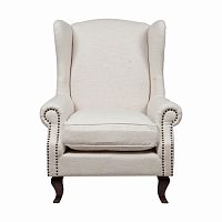 кресло collins wingback chair кремовая ткань в Улан-Удэ