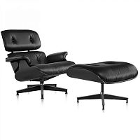 кресло eames style lounge chair черное в Улан-Удэ