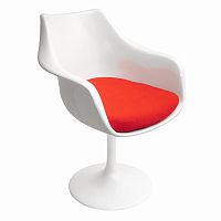 кресло tulip armchair бело-красное шерсть в Улан-Удэ