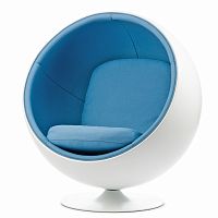 кресло ball chair бело-синее в Улан-Удэ