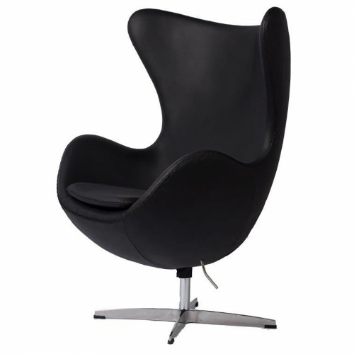 кресло egg chair кожа черное в Улан-Удэ