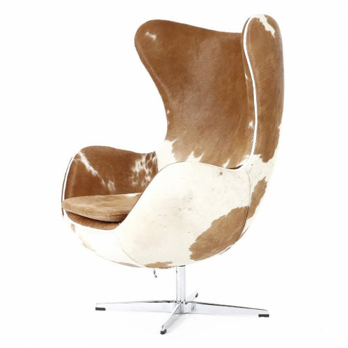 кресло egg chair коричнево-белое в Улан-Удэ
