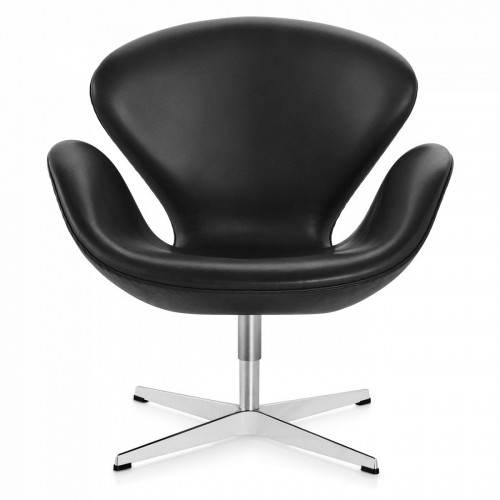кресло swan chair кожа черное в Улан-Удэ