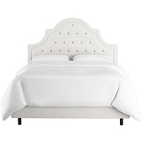 кровать двуспальная 180х200 белая с каретной стяжкой harvey tufted white в Улан-Удэ