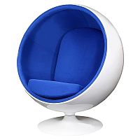 кресло eero ball chair синее с белым в Улан-Удэ