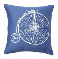 подушка с ретро-велосипедом retro bicycle blue в Улан-Удэ