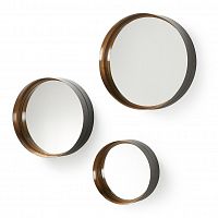 комплект зеркал металлических черно-золотой wilson от la forma (ex julia grup), 3 штуки в Улан-Удэ
