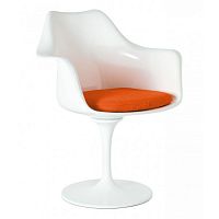 кресло tulip armchair бело-оранжевое шерсть в Улан-Удэ