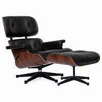 кресло eames style lounge chair & ottoman черное в Улан-Удэ