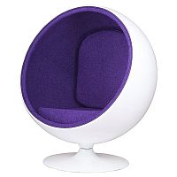 кресло eero ball chair бело-фиолетовое в Улан-Удэ