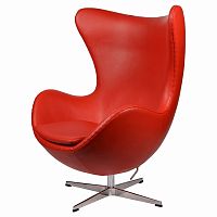 кресло arne jacobsen style egg chair красное в Улан-Удэ