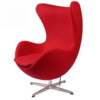 кресло arne jacobsen style egg chair красная шерсть в Улан-Удэ