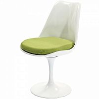 стул eero saarinen style tulip chair зеленая подушка в Улан-Удэ