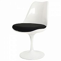 стул eero saarinen style tulip chair черная подушка в Улан-Удэ