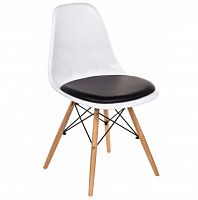 стул деревянный pc-011 белый / черный (eames style) в Улан-Удэ