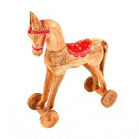 украшение новогоднее лошадка на колесах christmas horse, 40х30х13 см в Улан-Удэ